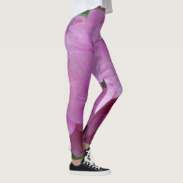 Rosa Hydrangea Flower Leggings