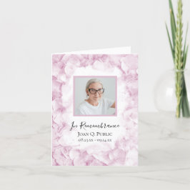 Rosa Hydrangea Flower Watercolor Funeral Sympathy Tack Kort