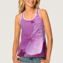 Rosa Hydrangea Flower Women's Racerback Tanktop
