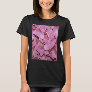 Rosa Hydrangea Flowers stäng foto T Shirt