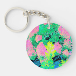 Rosa Hydrangea Garden med Gult Foliage