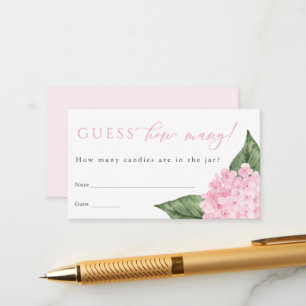 Rosa Hydrangea gissar hur många Shower Game Card Tilläggskort