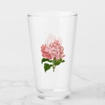 Rosa Hydrangea Glass
