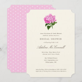 Rosa Hydrangea Grandmillennial Bröllopsdusch Inbjudningar