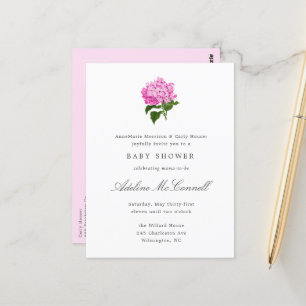 Rosa Hydrangea GrandMillennium Baby Shower Vykort