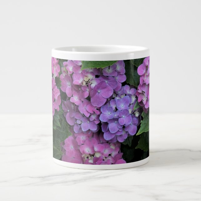 Rosa Hydrangea Jumbo Mugg (Framsidan)