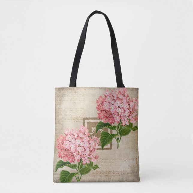 Rosa Hydrangea-kluster II Tygkasse (Framsida)