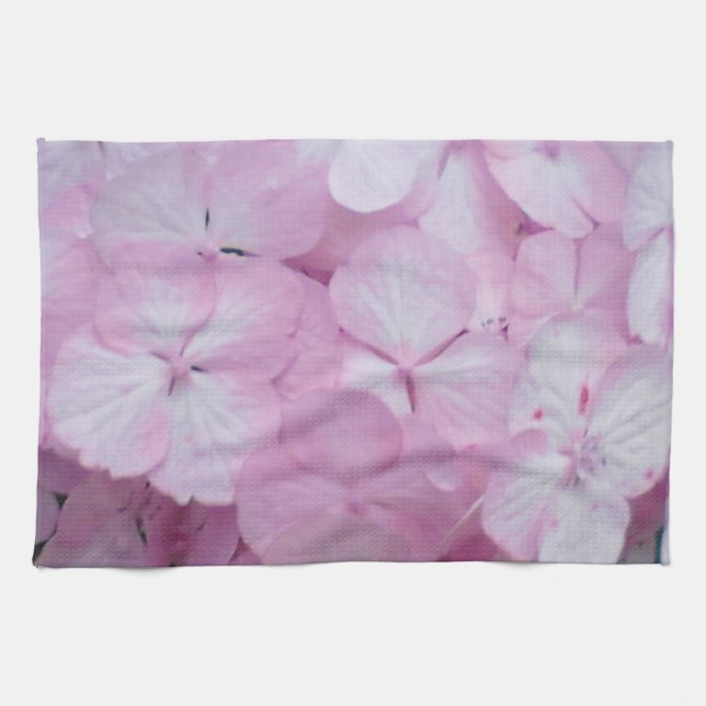 Rosa Hydrangea Kökshandduk (Horisontell)