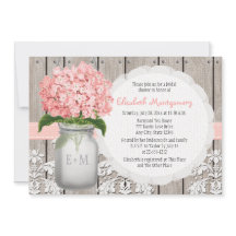 Rosa Hydrangea Monogrammed Mason Burk Möhippa