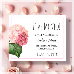 Rosa Hydrangea New Home Notice Flygblad