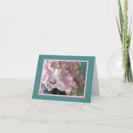 Rosa Hydrangea Note Card Kort