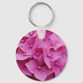 Rosa Hydrangea Nyckelring
