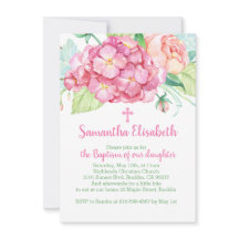 Rosa hydrangea & peony Girl Baptism