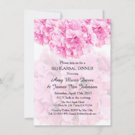 Rosa hydrangea rehearsal middag inbjudan hydrangea