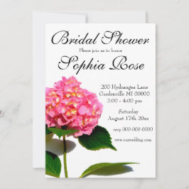 Rosa Hydrangea rosa blommande Bröllopsdusch Inbjudningar