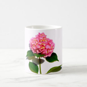 Rosa Hydrangea rosa blommigt rosa blomma Kaffemugg