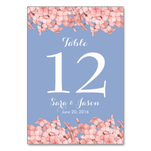 Rosa Hydrangea, Serenity Blue-Bordsnummer Bordsnummer