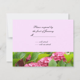 Rosa Hydrangea Svarskort OSA Kort