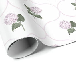 Rosa Hydrangea Trädgårdsblomma Gallergridån Presentpapper
