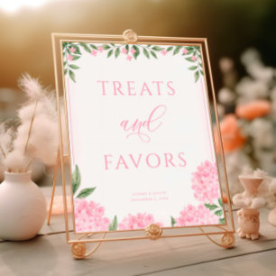 Rosa Hydrangea Treats and Favors Wedand Poster