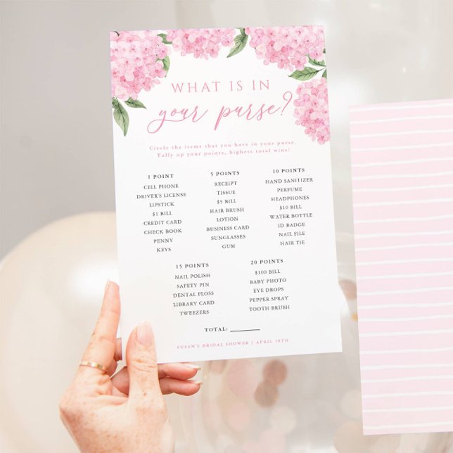 Rosa Hydrangea Vad finns i ditt könskort Flygblad (Skapare uppladdad)