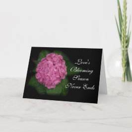 Rosa Hydrangea Valentine Helgkort
