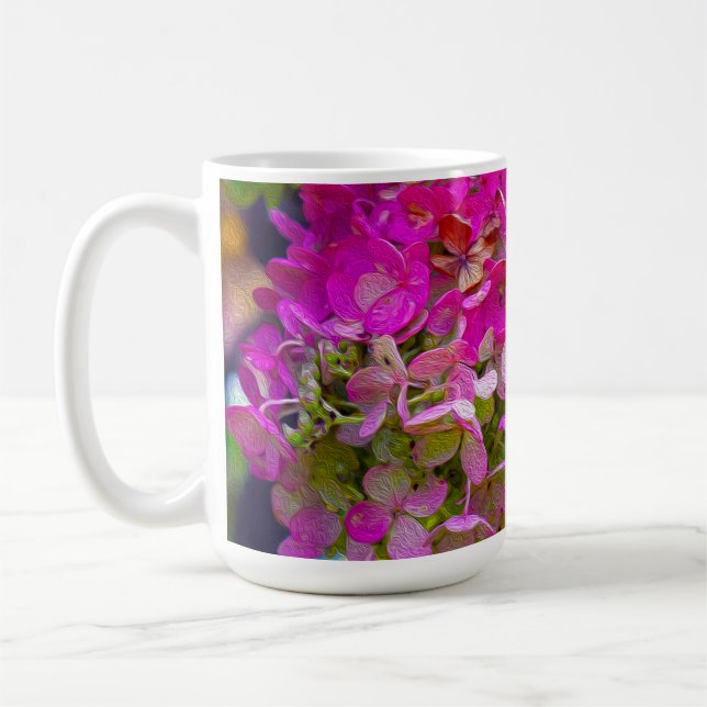 Rosa Hydrangeas Kaffemugg (Vänster)