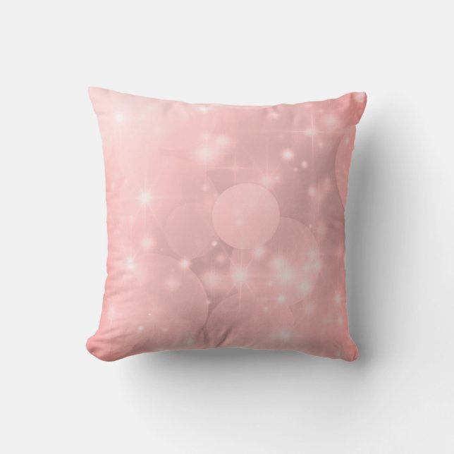  Rosa i blek Sparkly-design Kudde (Framsida)