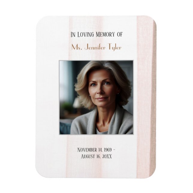 Rosa i Eleganten Loving Memory Magnet (Vertikal)
