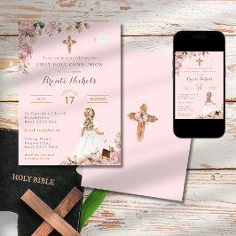 Rosa   i första Heligan av kommunal Religiösa Inbjudningar
