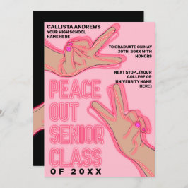 Rosa i fredout School Neon Ljus Studenten Meddelande