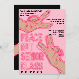 Rosa i fredout School Neon Ljus Studenten Meddelande