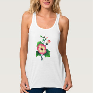 Rosa i Girly Mors dag Elegant Linne Med Racerback