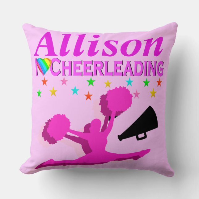 ROSA I KÄRLEK CHEERLEADING PERSONLIG PILLOW KUDDE (Framsida)