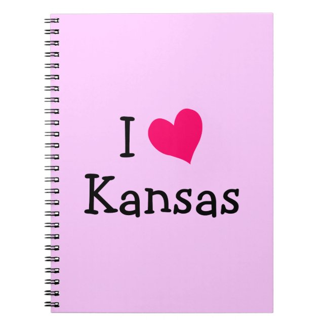 Rosa I Kärlek Kansas Anteckningsbok (Framsidan)