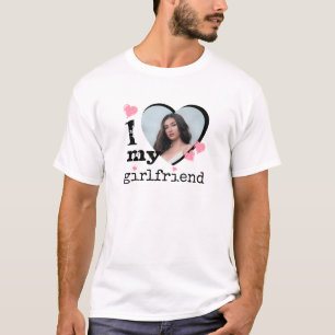 Rosa I Kärlek Min flickvän Boykompis Gift T Shirt