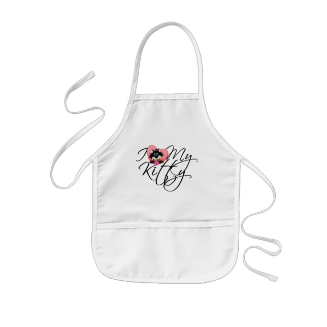 Rosa I Kärlek Mina Kattunge Tshirts och gåvor Barnförkläde (Framsidan)