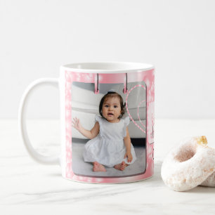 Rosa I Kärlek, mitt dotterfoto och Namn Kaffemugg
