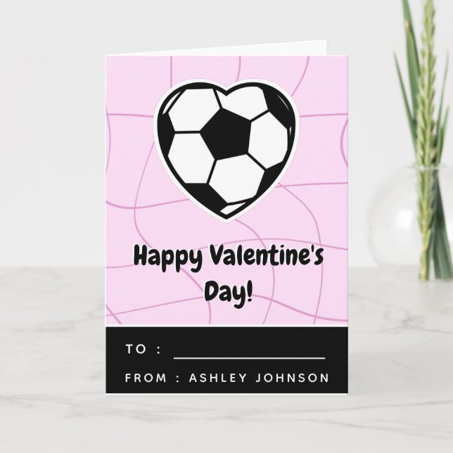 Rosa i Kids Ocer Heart Classroom Valentines day Kort (Framsida)