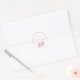 Rosa i klassiskt format för fotavtryck för babyklä runt klistermärke (Envelope)