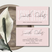 rosa i Lash stylist modern typografi