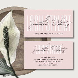  rosa i Lash stylist modern typografi Visitkort