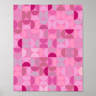 Rosa i Mid Centres Modern Abstrakt Mönster Poster