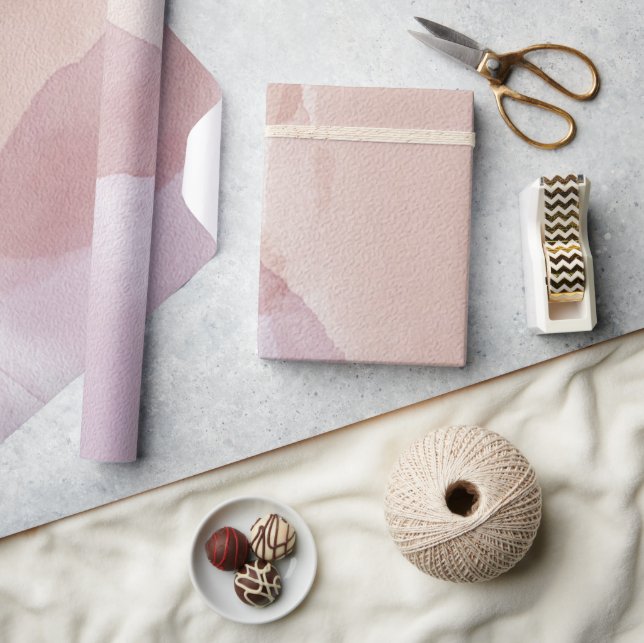 Rosa i Mid Centres Modern Abstrakt Mönster Presentpapper (Hantverk)