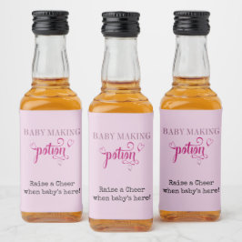 Rosa i miniatyr om babykläder för Skapar baby Spritflaskor Etikett