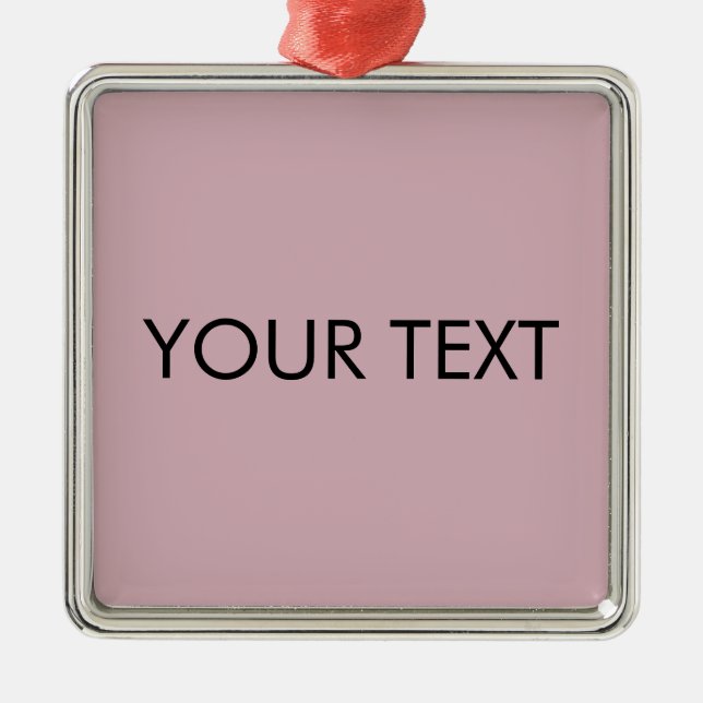 Rosa i Modern Professionell Anpassningsbar Brand N Julgransprydnad Metall (Framsidan)