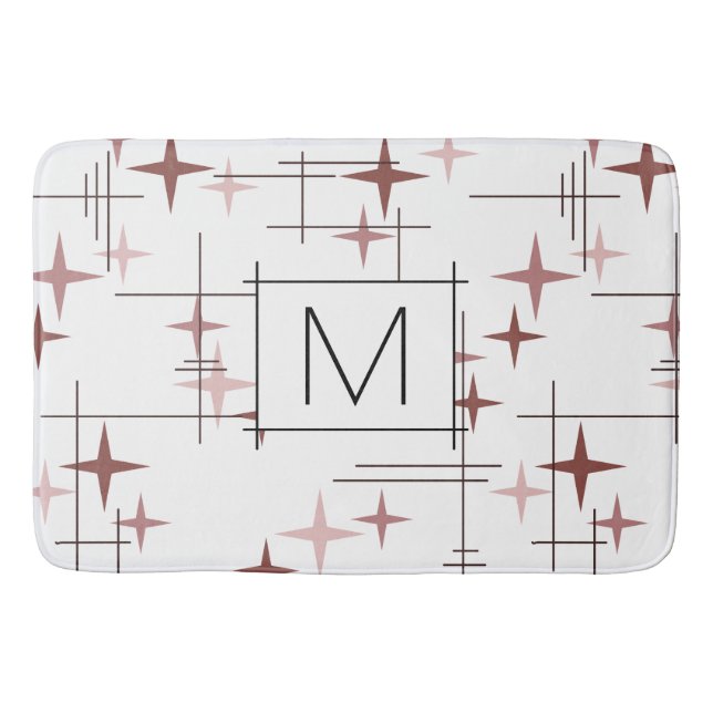 Rosa i moderna stjärnor under medelårhundradet badrumsmatta (Framsidan)