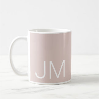 Rosa i Monogrammed Initialer Kaffemugg