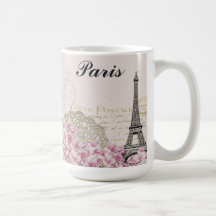 Rosa i Paris Eiffel Torn Frankrike Vintage Flower