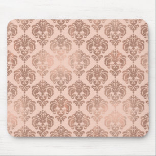 Rosa i ro Guld Modern Glam Damask Musmatta